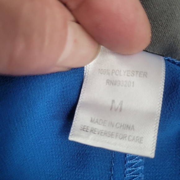 Dots sheer blouse  sz m - Picture 5 of 5